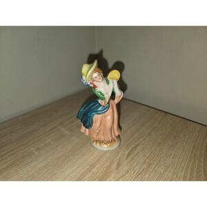 Vintage Made in Occupied Japan Porcelain Peasant Woman Figurine Hand Painted